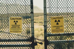 I had to drive through Idaho and decided to take a back road. That's when I came across this fence with many radiation warning signs. Naturally, I took a picture.